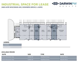 2460-2478 Wisconsin Ave, Downers Grove, IL en alquiler Plano de la planta- Imagen 1 de 1