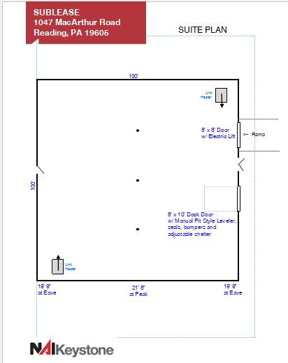 1047 MacArthur Rd, Reading, PA en alquiler - Plano de la planta - Imagen 3 de 9