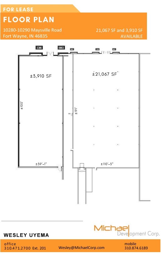 10550 Maysville Rd, Fort Wayne, IN en alquiler Plano de la planta- Imagen 1 de 1