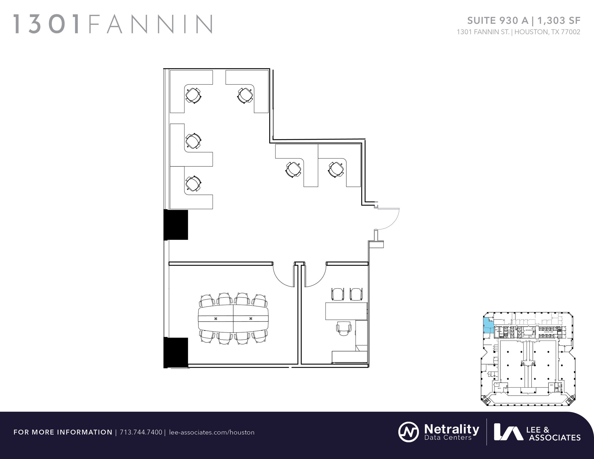 1301 Fannin St, Houston, TX en alquiler Plano de la planta- Imagen 1 de 2