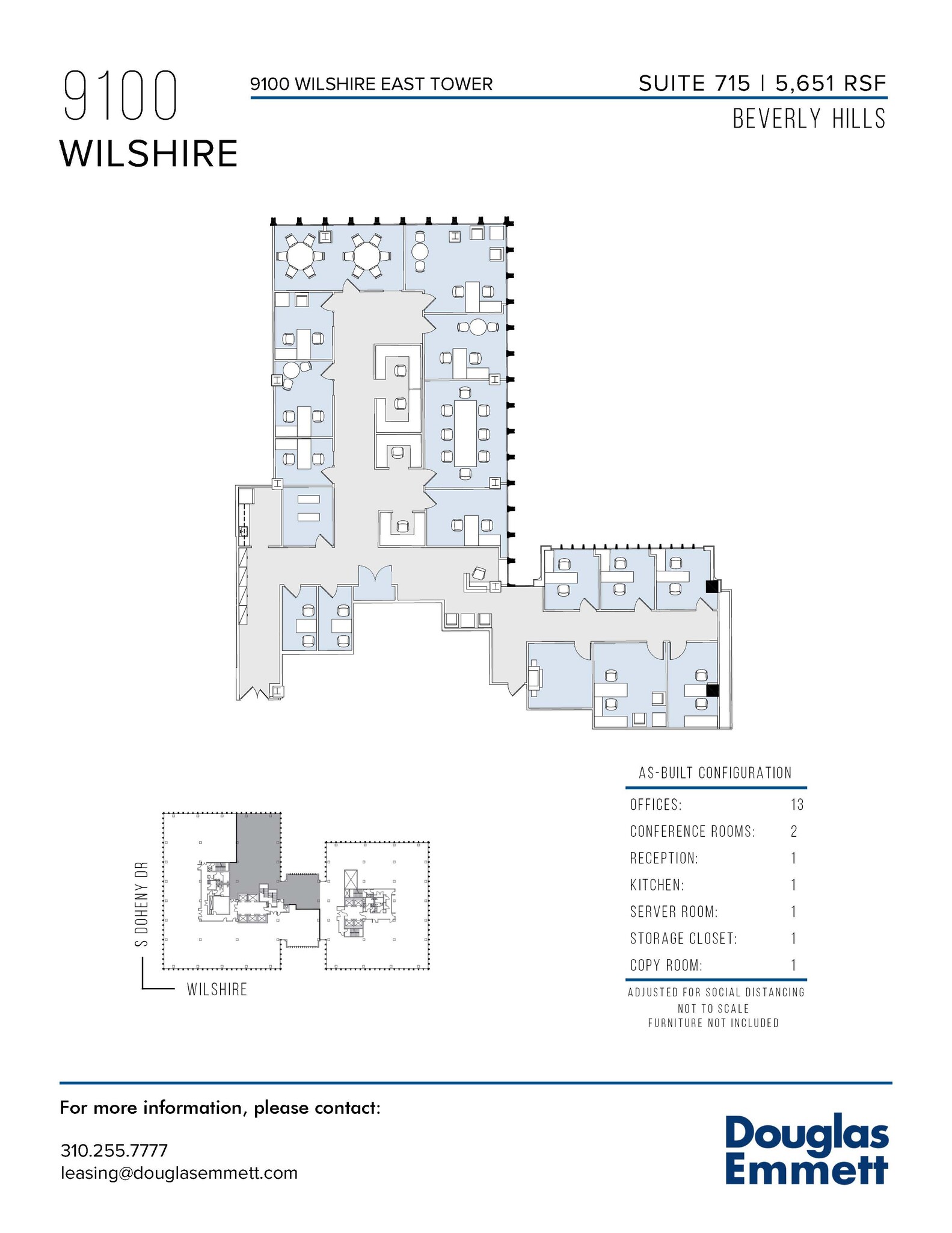 9100 Wilshire Blvd, Beverly Hills, CA en alquiler Plano de la planta- Imagen 1 de 1