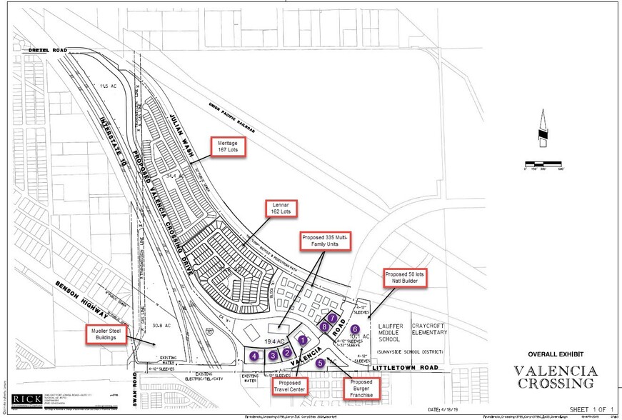 5125 Valencia & Littletown Rd - Valencia Crossing, Tucson, AZ en venta - Plano del sitio - Imagen 2 de 2