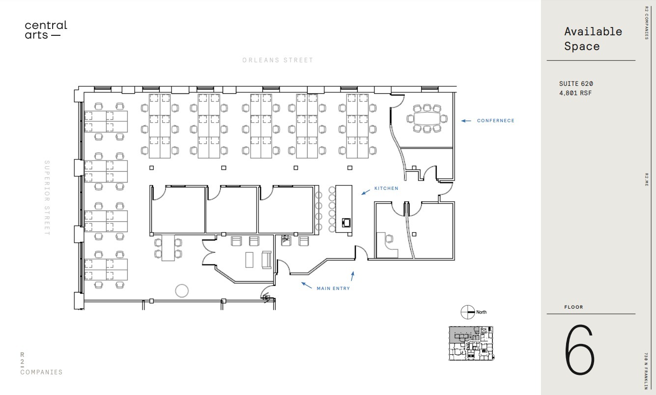 730 N Franklin St, Chicago, IL en alquiler Plano de la planta- Imagen 1 de 1