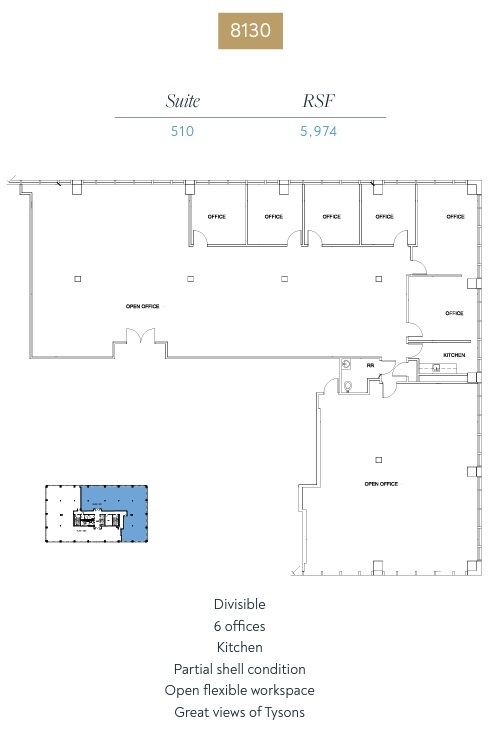 8100 Boone Blvd, Vienna, VA en alquiler Plano de la planta- Imagen 1 de 2