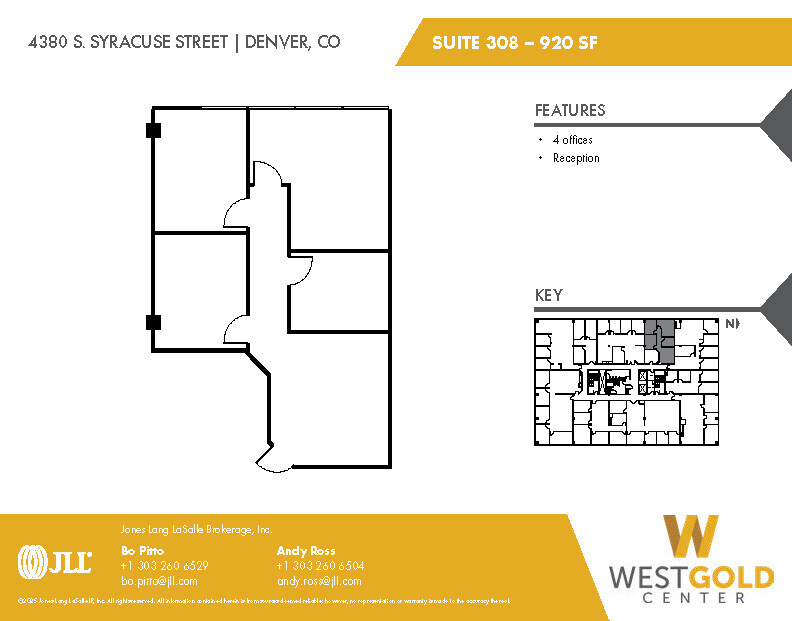 4380 S Syracuse St, Denver, CO en alquiler Plano de la planta- Imagen 1 de 1