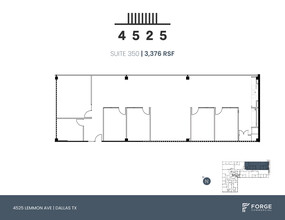 4525 Lemmon Ave, Dallas, TX en alquiler Plano de la planta- Imagen 1 de 4