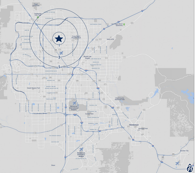 Craig and Decatur, North Las Vegas, NV en alquiler - Vista aérea - Imagen 2 de 3