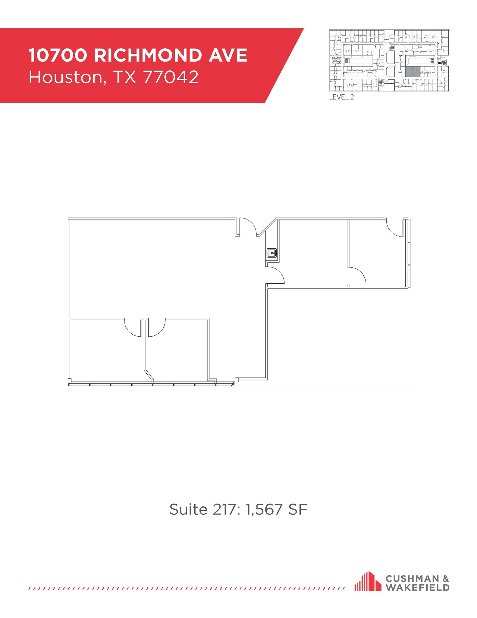 10700 Richmond Ave, Houston, TX en alquiler Plano de la planta- Imagen 1 de 1