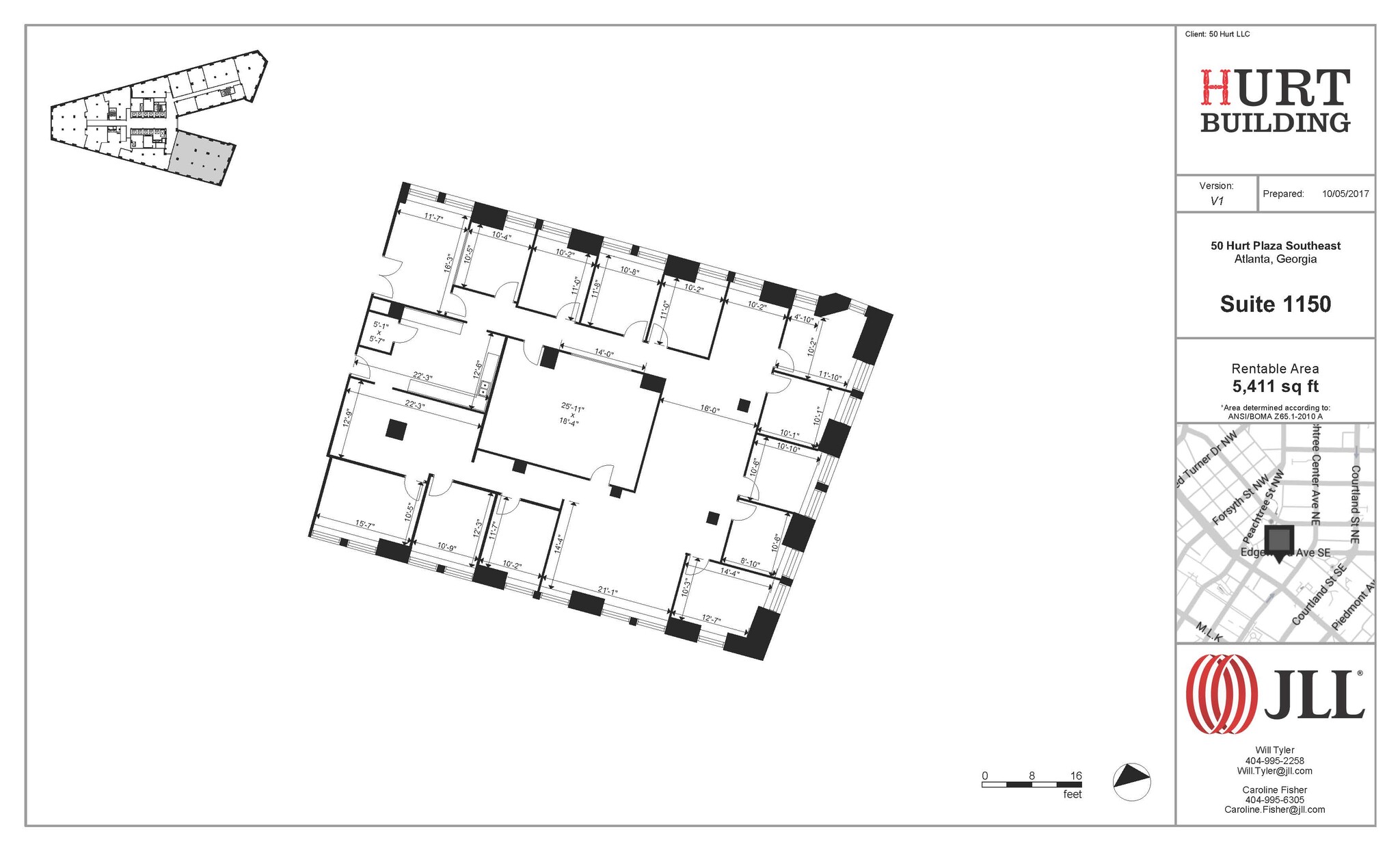 50 Hurt Plz SE, Atlanta, GA en alquiler Plano de la planta- Imagen 1 de 1