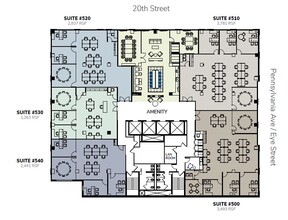 2001 Pennsylvania Ave NW, Washington, DC en alquiler Plano de la planta- Imagen 2 de 2