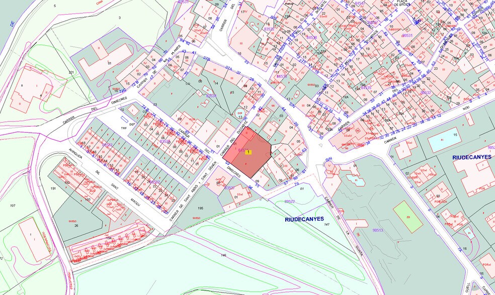 Terreno en Riudecanyes, Tarragona en venta - Plano de solar - Imagen 2 de 2