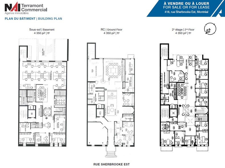 418 Rue Sherbrooke E, Montréal, QC en venta - Plano de la planta - Imagen 3 de 9