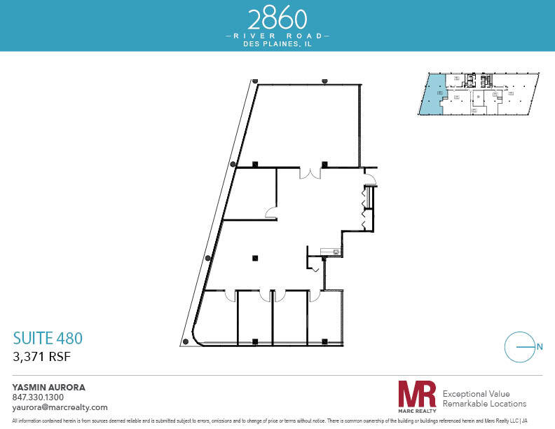 2860 S River Rd, Des Plaines, IL en alquiler Plano de la planta- Imagen 1 de 8