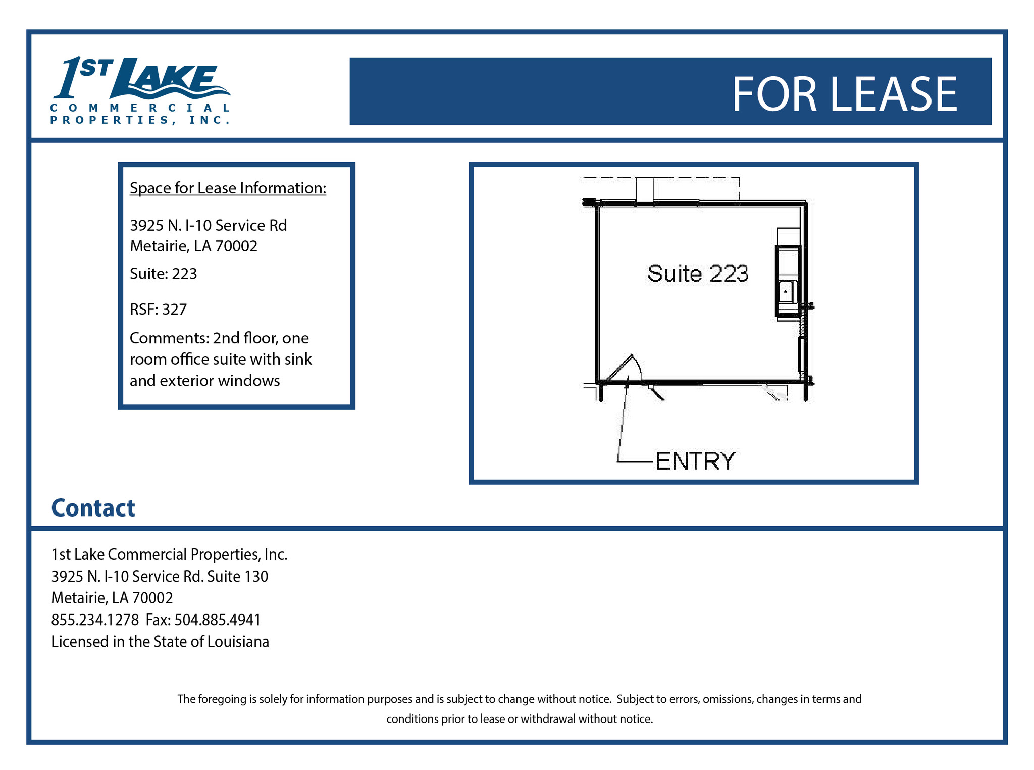 3925 N I-10 Service Rd, Metairie, LA en alquiler Plano de la planta- Imagen 1 de 1