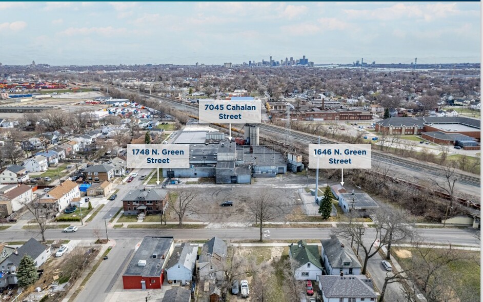 1748 N Green St, Detroit, MI en venta - Vista aérea - Imagen 2 de 2