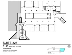 3155 W Big Beaver Rd, Troy, MI en alquiler Plano de la planta- Imagen 1 de 1