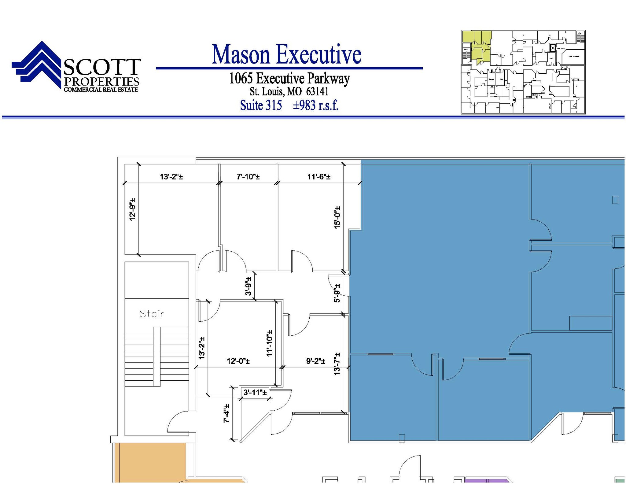 1065 Executive Parkway Dr, Creve Coeur, MO en alquiler Plano de la planta- Imagen 1 de 2