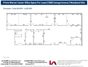 5850 Canoga Ave, Woodland Hills, CA en alquiler Plano de la planta- Imagen 1 de 6