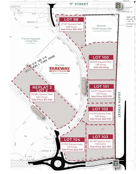 SWC 204th & F St, Elkhorn, NE en venta - Plano del sitio - Imagen 3 de 3