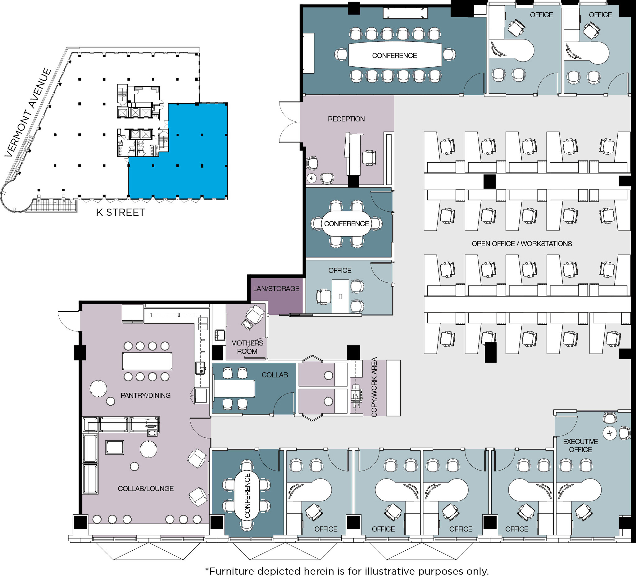 1425 K St NW, Washington, DC en alquiler Plano de la planta- Imagen 1 de 1