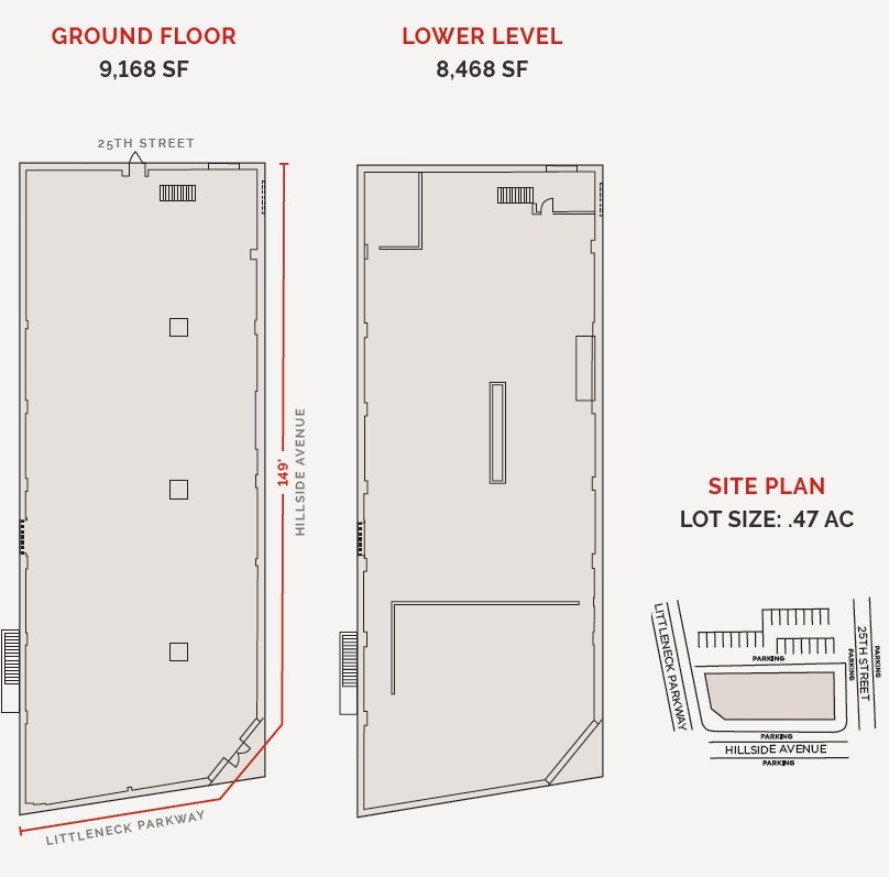 254-05 Hillside Ave, Bellerose, NY en alquiler Plano de la planta- Imagen 1 de 1