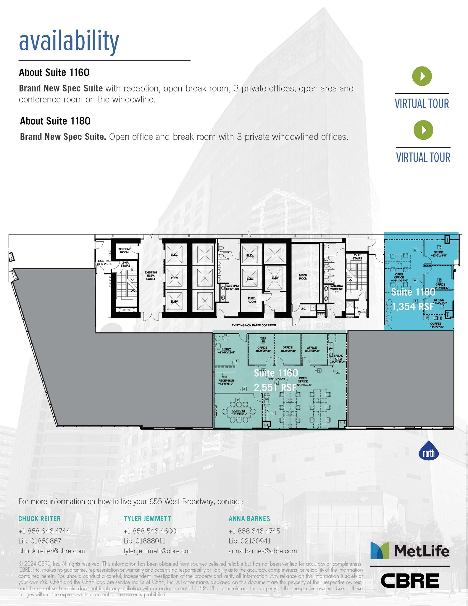 655 W Broadway, San Diego, CA en alquiler Plano de la planta- Imagen 1 de 1