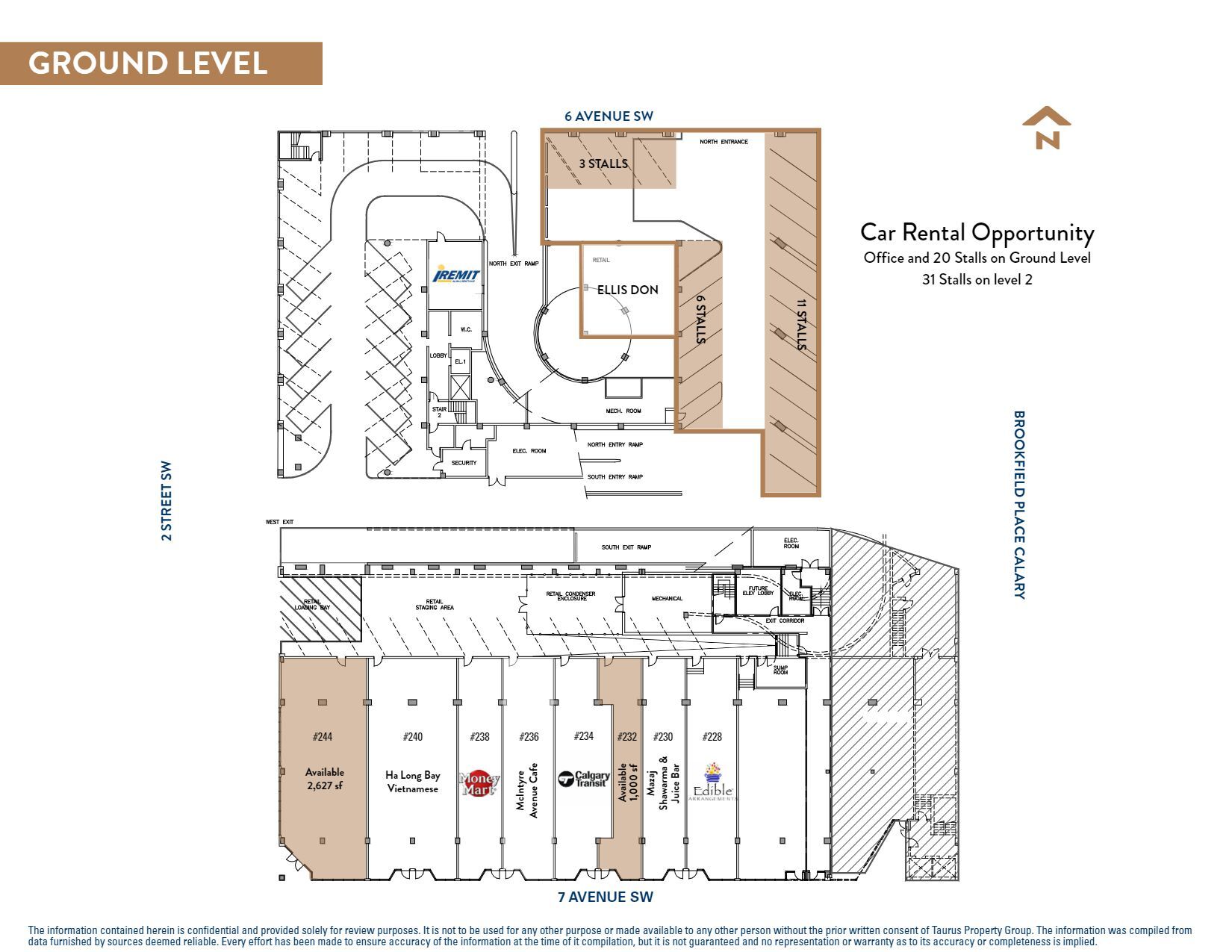 600 2 St SW, Calgary, AB en alquiler Plano de la planta- Imagen 1 de 2