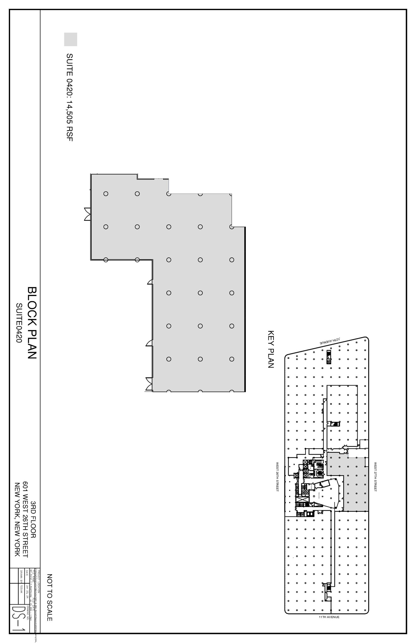 601 W 26th St, New York, NY en alquiler Plano de la planta- Imagen 1 de 2