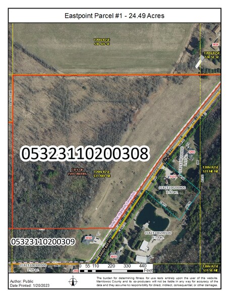 Sandy Bay Road Rd, Two Rivers, WI en venta - Vista aérea - Imagen 2 de 8