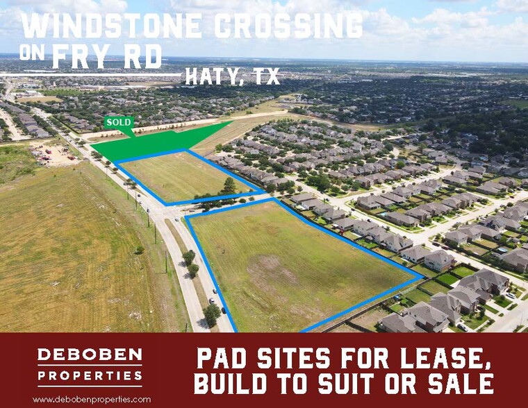 N Fry Rd & Windstone Manor Blvd, Katy, TX en venta - Foto del edificio - Imagen 1 de 6