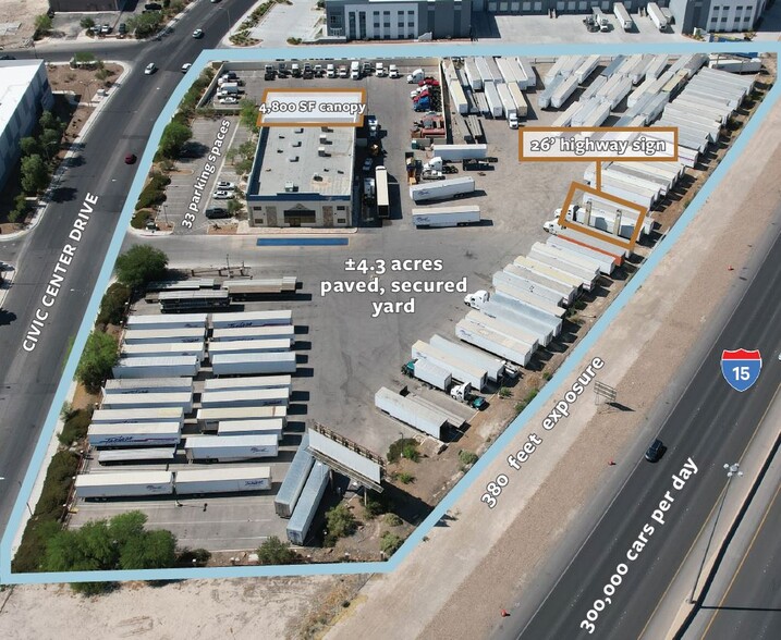 3741 Civic Center Dr, North Las Vegas, NV en alquiler - Vista aérea - Imagen 2 de 9