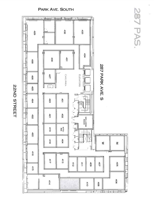 287 Park Ave S, New York, NY en alquiler Plano de la planta- Imagen 1 de 1