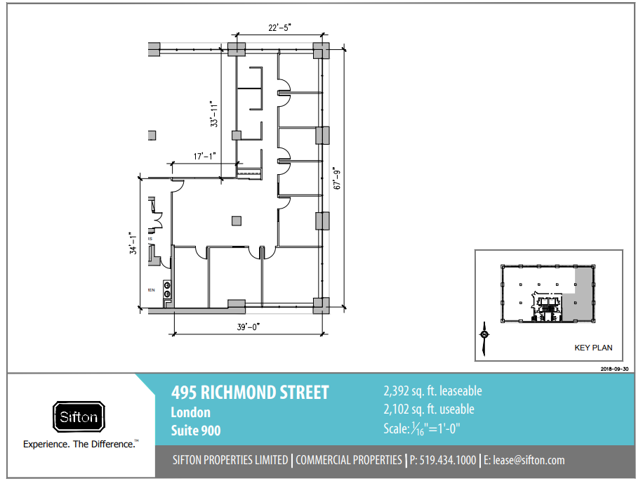 495 Richmond St, London, ON en alquiler Plano de la planta- Imagen 1 de 1