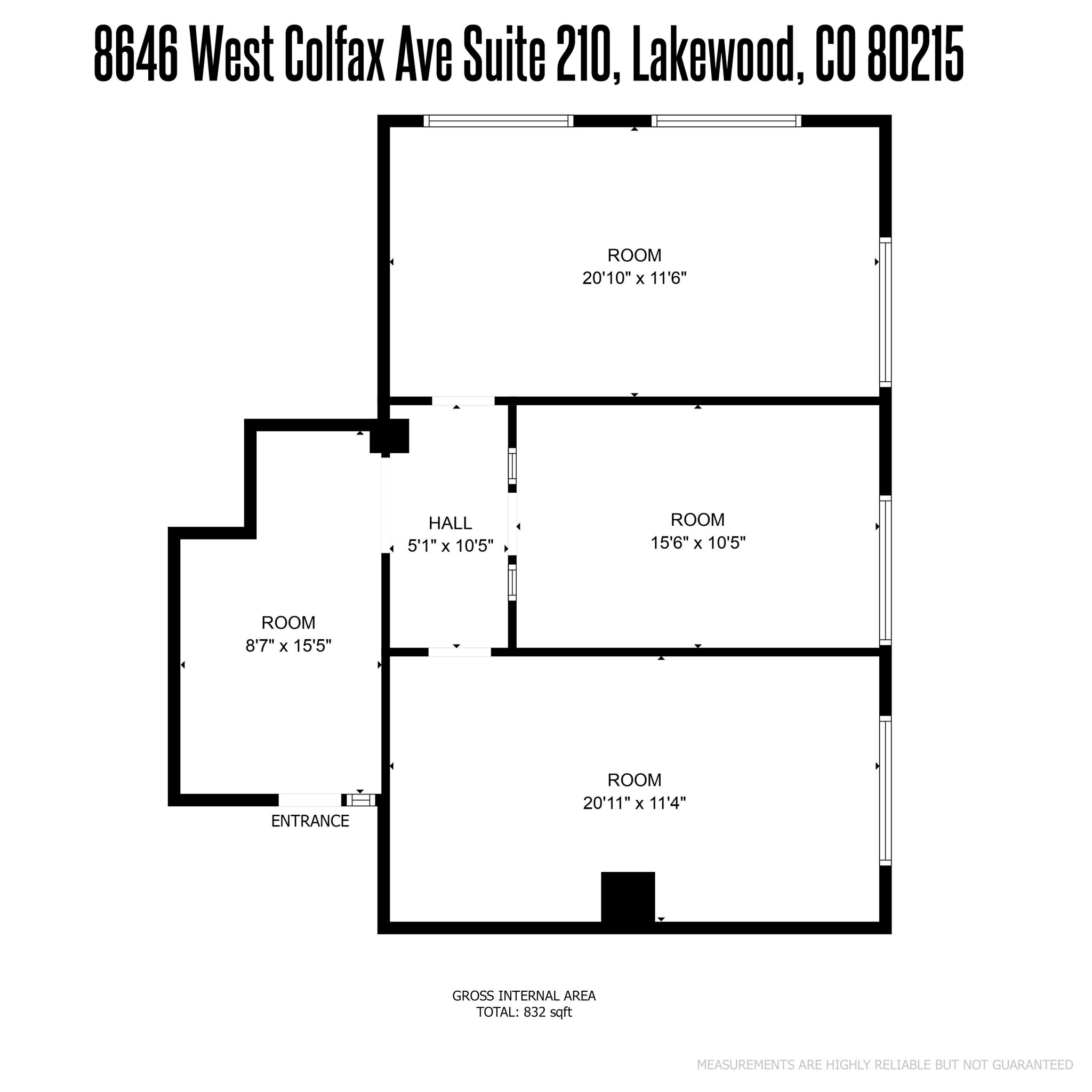 8646 W Colfax Ave, Lakewood, CO en alquiler Plano del sitio- Imagen 1 de 5