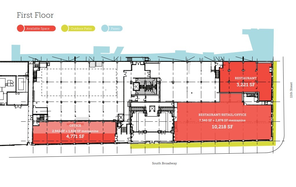 1111 S Broadway, Los Angeles, CA en alquiler Plano de la planta- Imagen 1 de 1