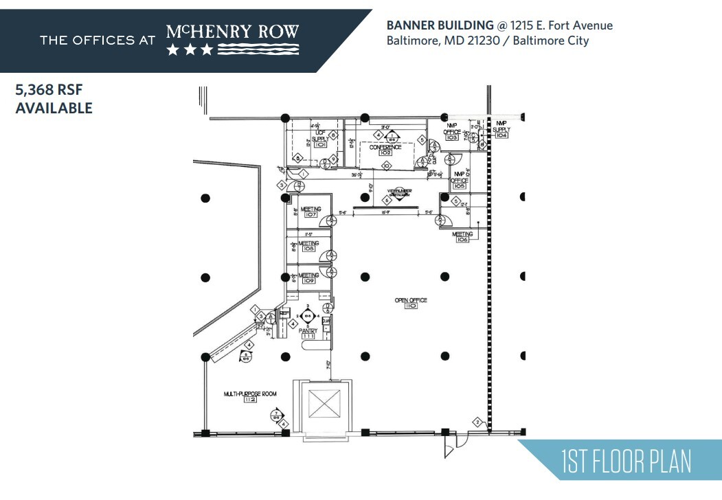 1215 E Fort Ave, Baltimore, MD en alquiler Plano de la planta- Imagen 1 de 1