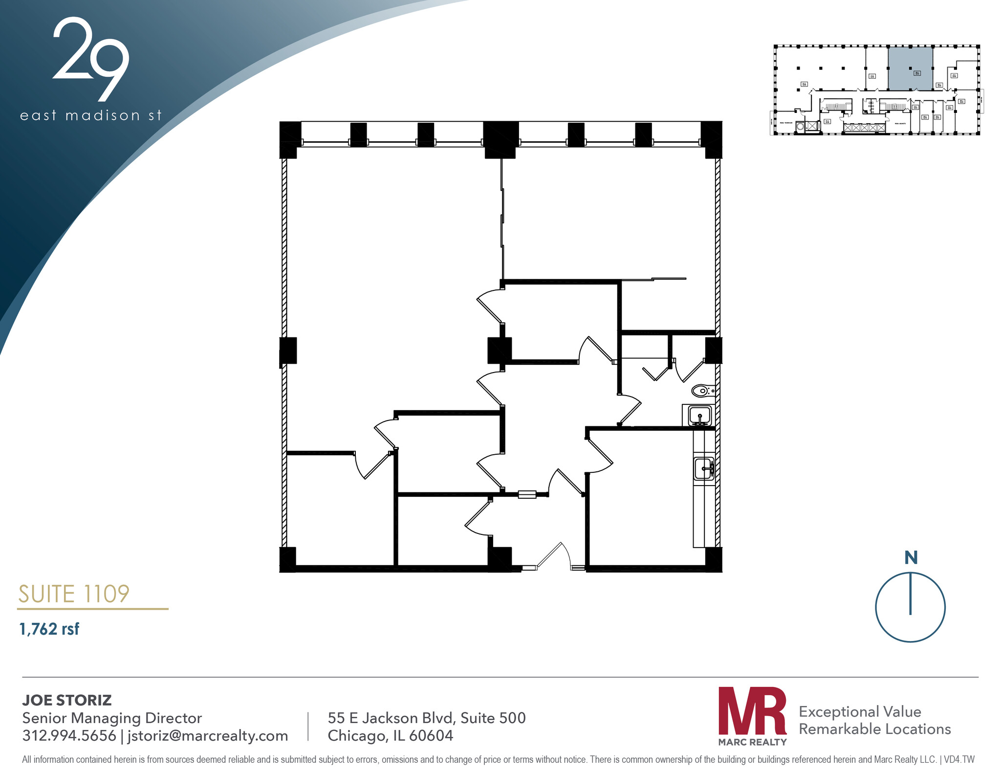 29 E Madison St, Chicago, IL en alquiler Plano de la planta- Imagen 1 de 7