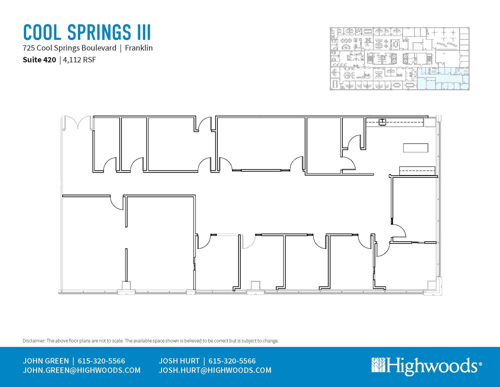 725 Cool Springs Blvd, Franklin, TN en alquiler Plano de la planta- Imagen 1 de 1