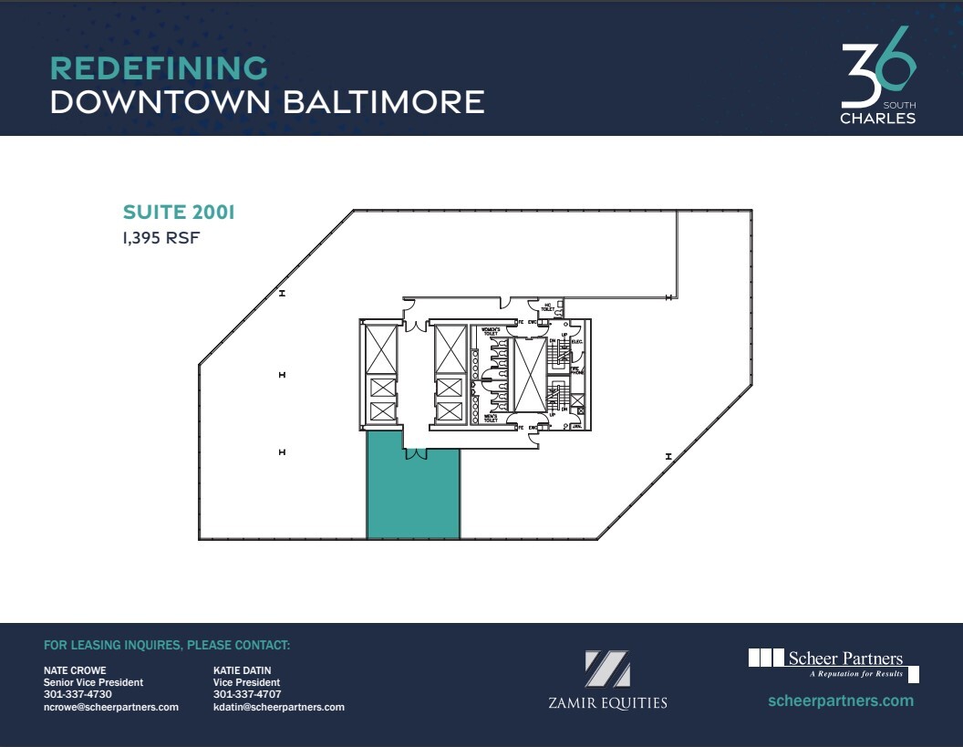 36 S Charles St, Baltimore, MD en alquiler Plano de la planta- Imagen 1 de 1