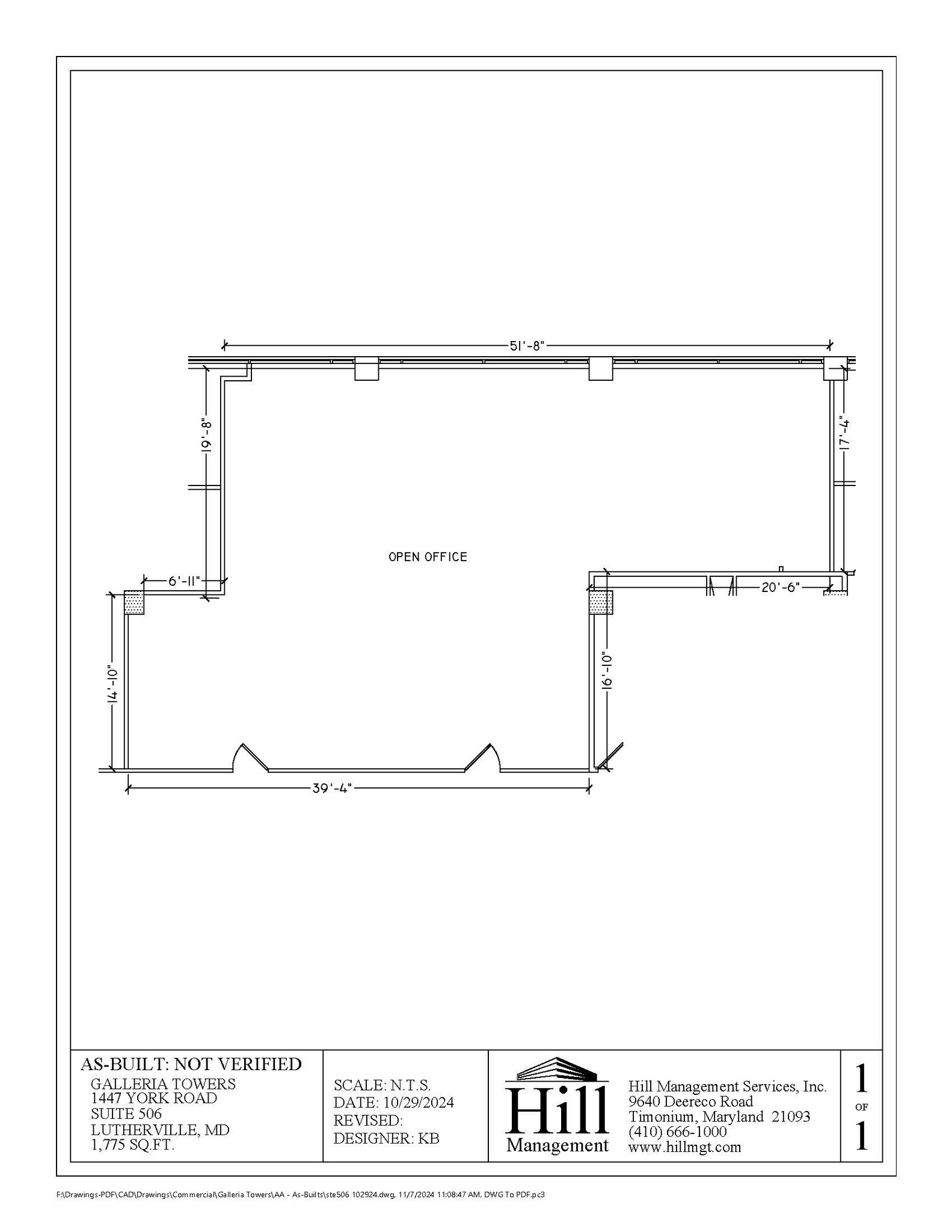 1447 York Rd, Lutherville, MD en alquiler Plano de la planta- Imagen 1 de 1