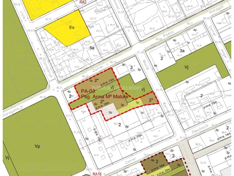 Carrer del Poeta Joan Maragall, 13, Montmeló, Barcelona en venta - Plano de solar - Imagen 2 de 4