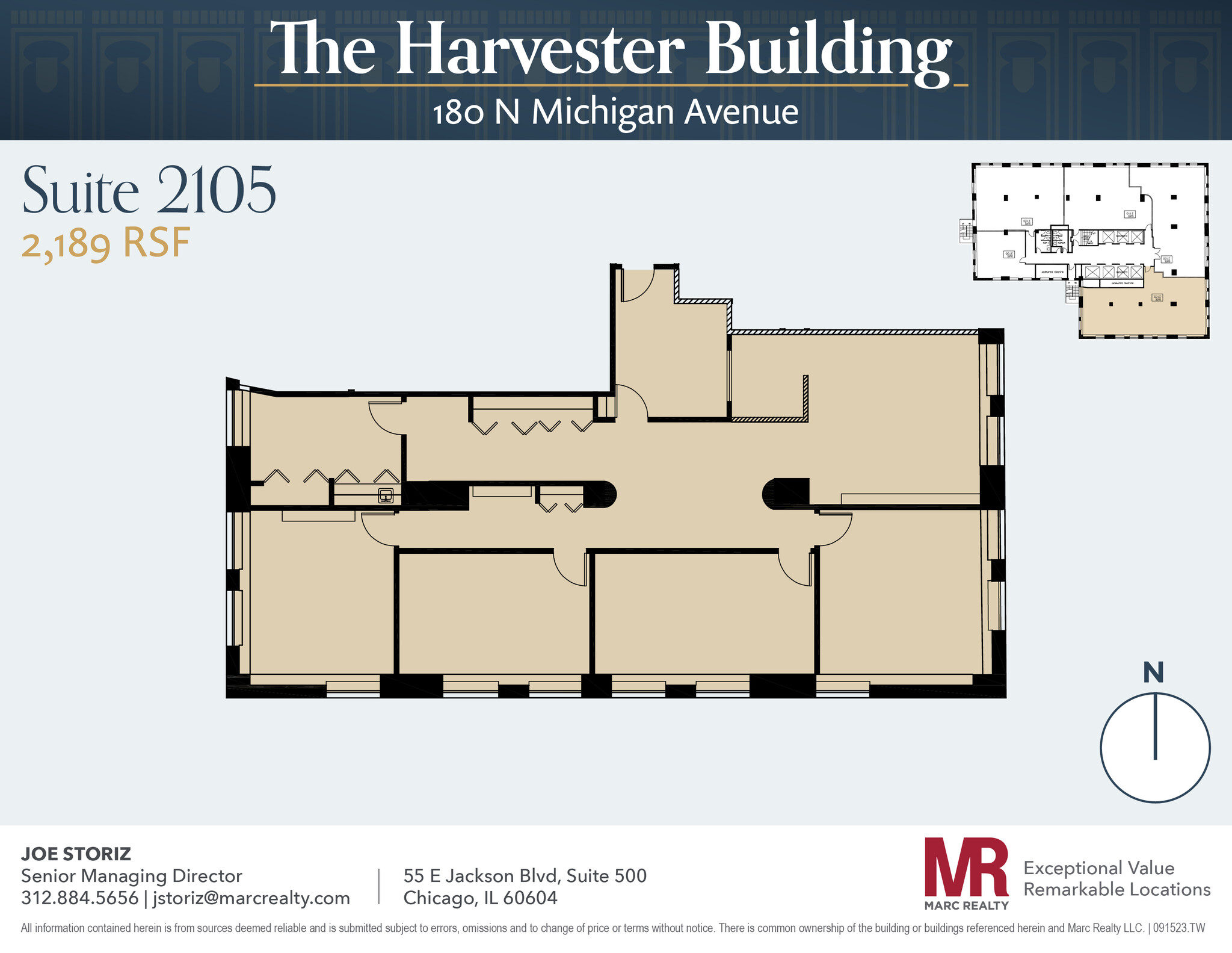 180 N Michigan Ave, Chicago, IL en alquiler Plano de la planta- Imagen 1 de 8