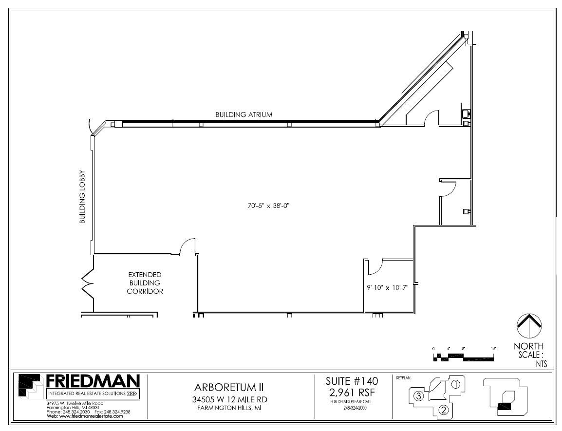 34505 W 12 Mile Rd, Farmington Hills, MI en alquiler Plano de la planta- Imagen 1 de 3