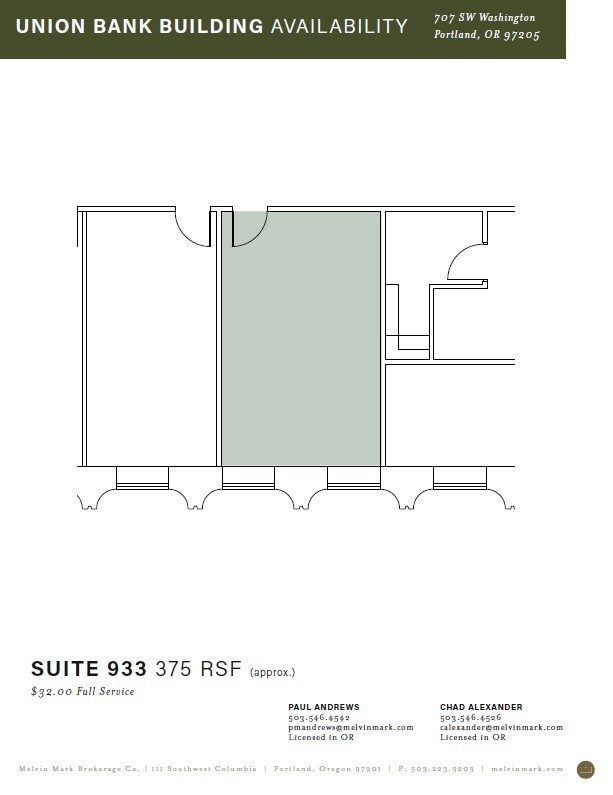 707 SW Washington St, Portland, OR en alquiler Plano de la planta- Imagen 1 de 1