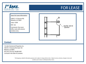 4300 S I-10 Service Rd, Metairie, LA en alquiler Plano de la planta- Imagen 1 de 1