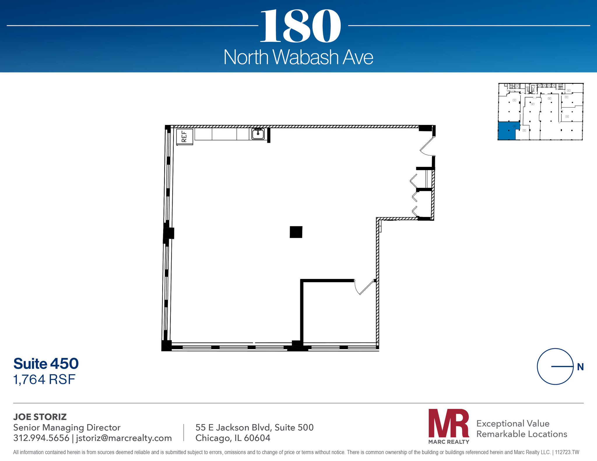 180 N Wabash Ave, Chicago, IL en alquiler Plano de la planta- Imagen 1 de 5