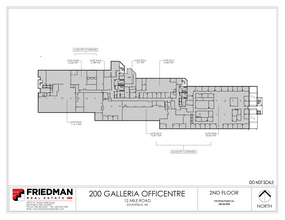 200 Galleria Officentre, Southfield, MI en venta Plano de la planta- Imagen 2 de 2