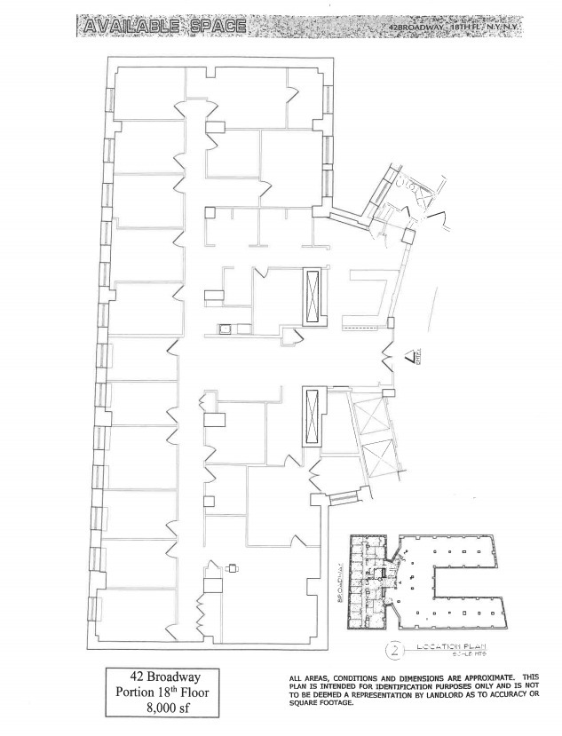 42 Broadway, New York, NY en alquiler Plano de la planta- Imagen 1 de 1