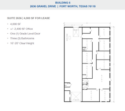 2501-2519 Gravel Dr, Fort Worth, TX en alquiler Plano de la planta- Imagen 1 de 1