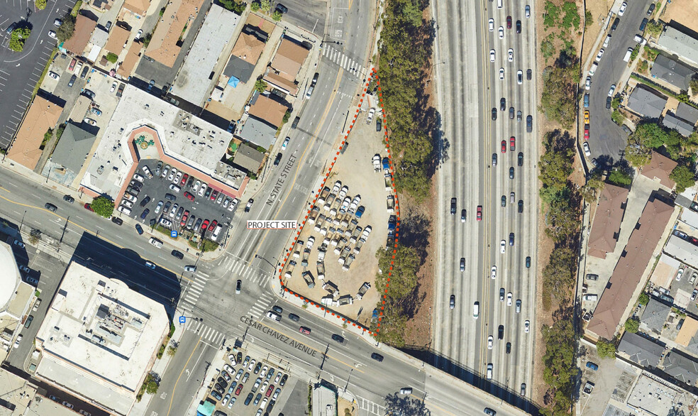 1907 E Cesar E Chavez Ave, Los Angeles, CA en alquiler - Vista aérea - Imagen 3 de 5